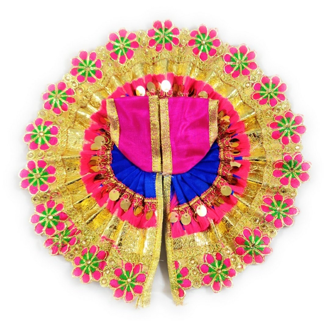 How to knitting 2 Needle(salai) Flower dress.poshak for Ladoo Gopal,Thakur  ji winter woolen dress | Woolen dresses, Ladoo gopal, Flower template